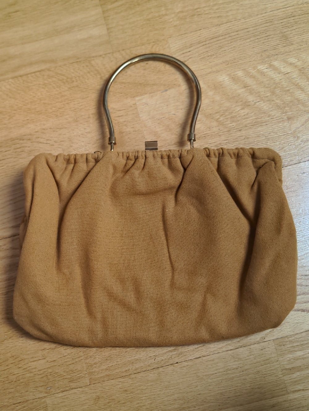 VINTAGE mustard yellow handbag purse